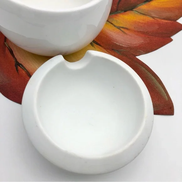 Joseph Joseph by Morph White Heavy Ceramic Lidded Orb Mortar Missing Pestle